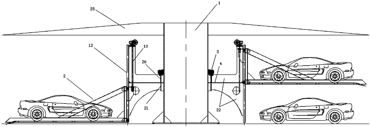 Small rotation stereo garage and manufacturing method thereof