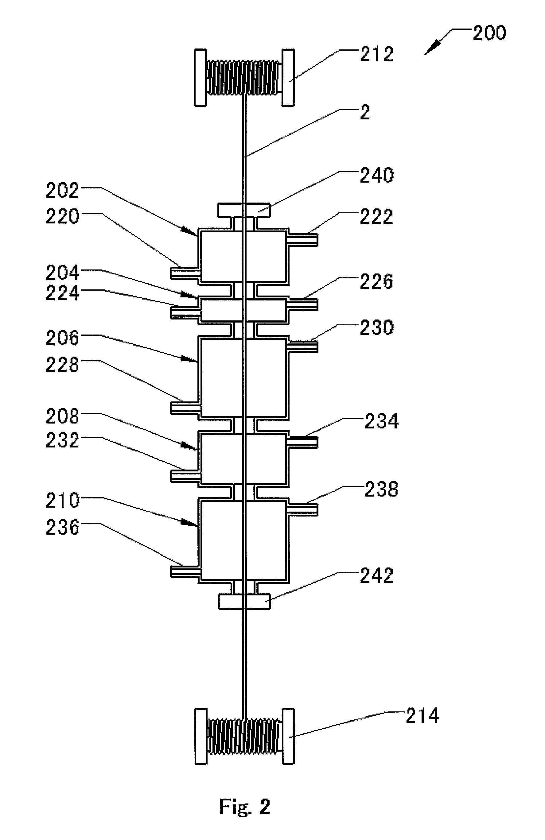 Li-ion battery and battery active components on metal wire