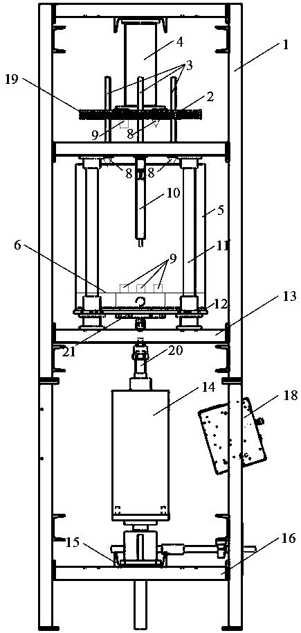 A test device for measuring the change of shear strength parameters during the consolidation process of soft clay