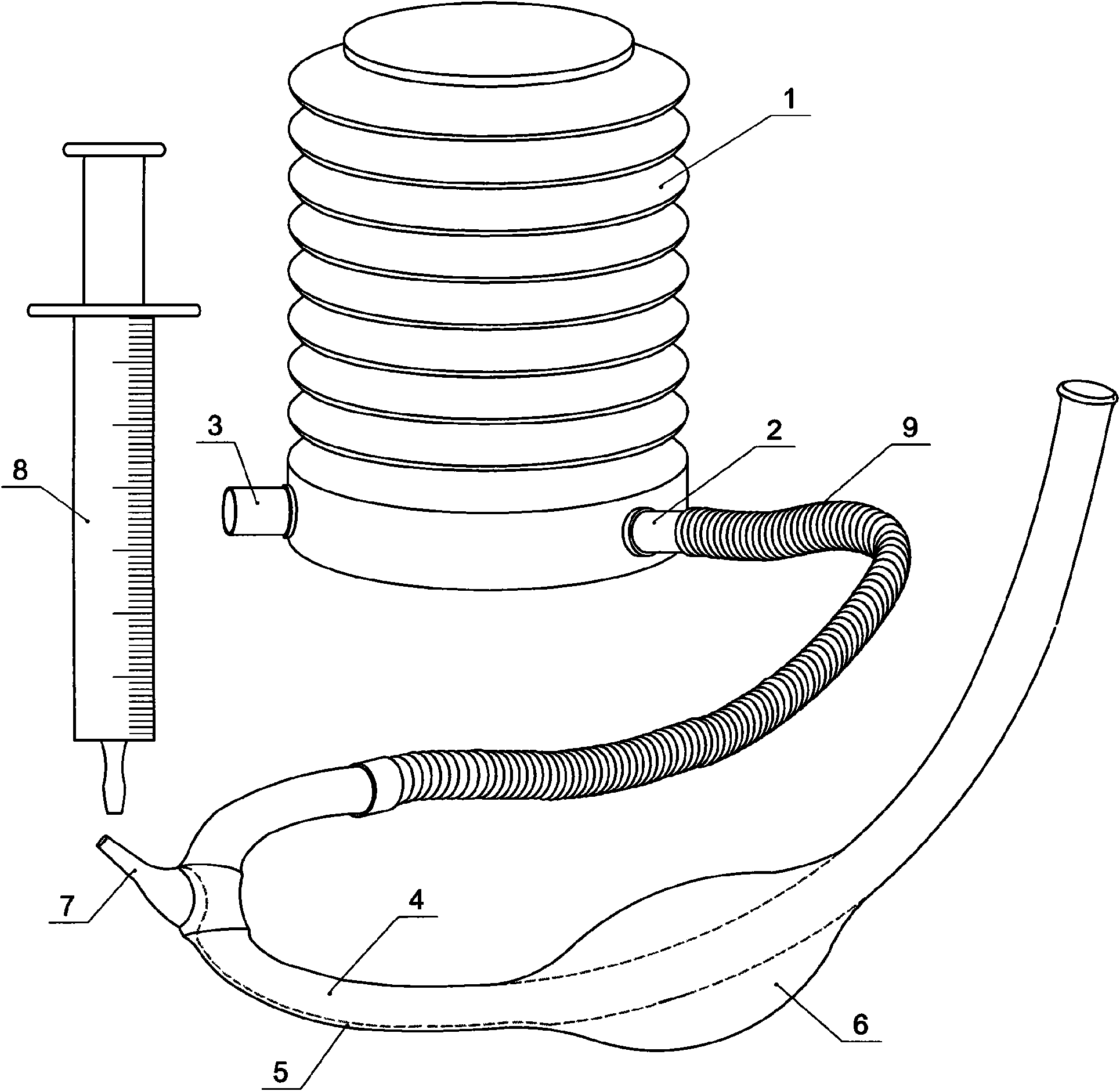 Cow rectum air exhaust device