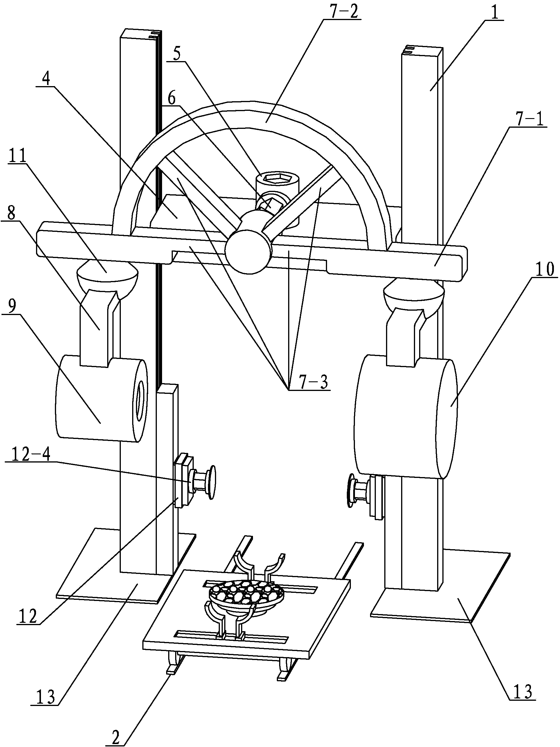 Wood nondestructive testing device capable of conducting imaging in real time at any angle