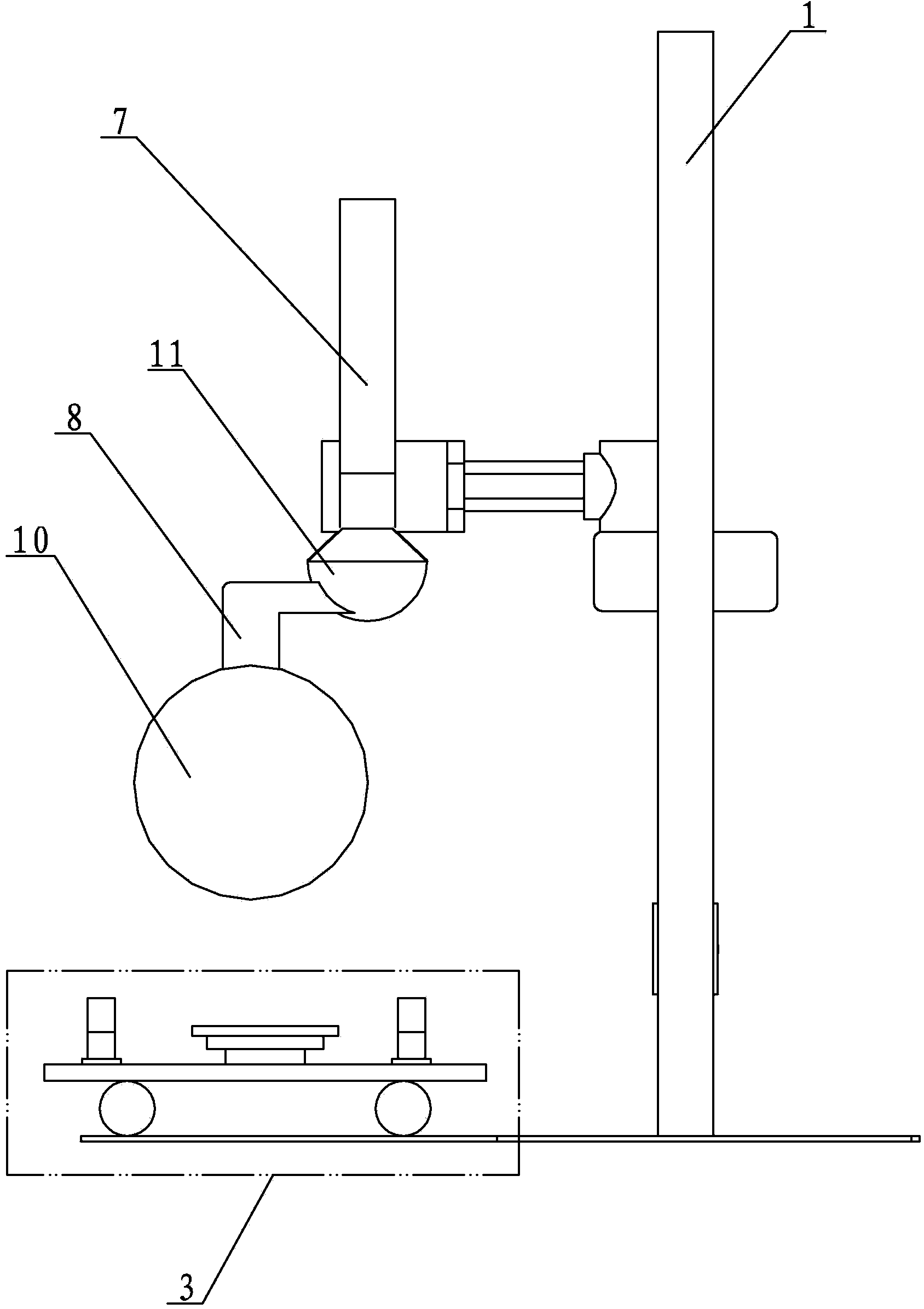 Wood nondestructive testing device capable of conducting imaging in real time at any angle