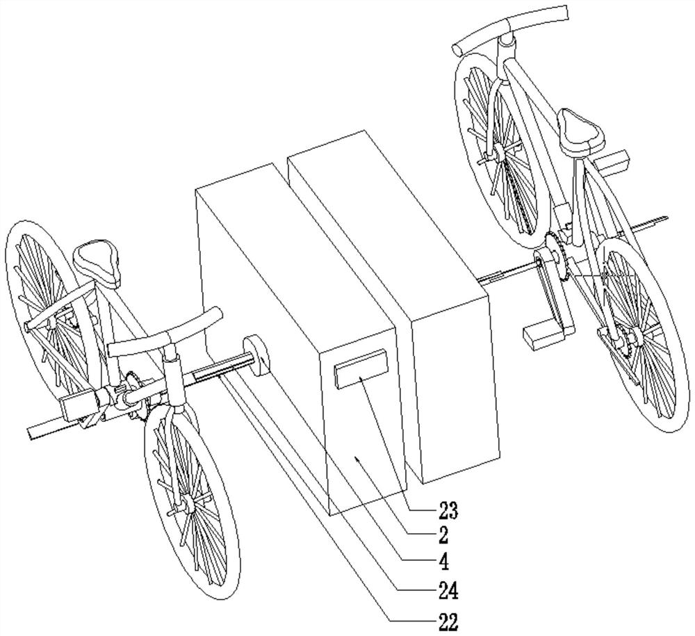 A tandem shared bicycle system