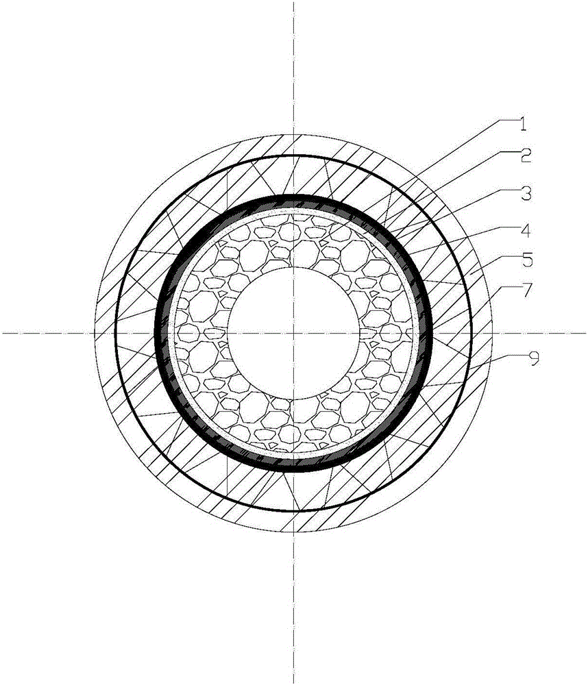 Low-stress dipping pipe for RH vacuum furnace