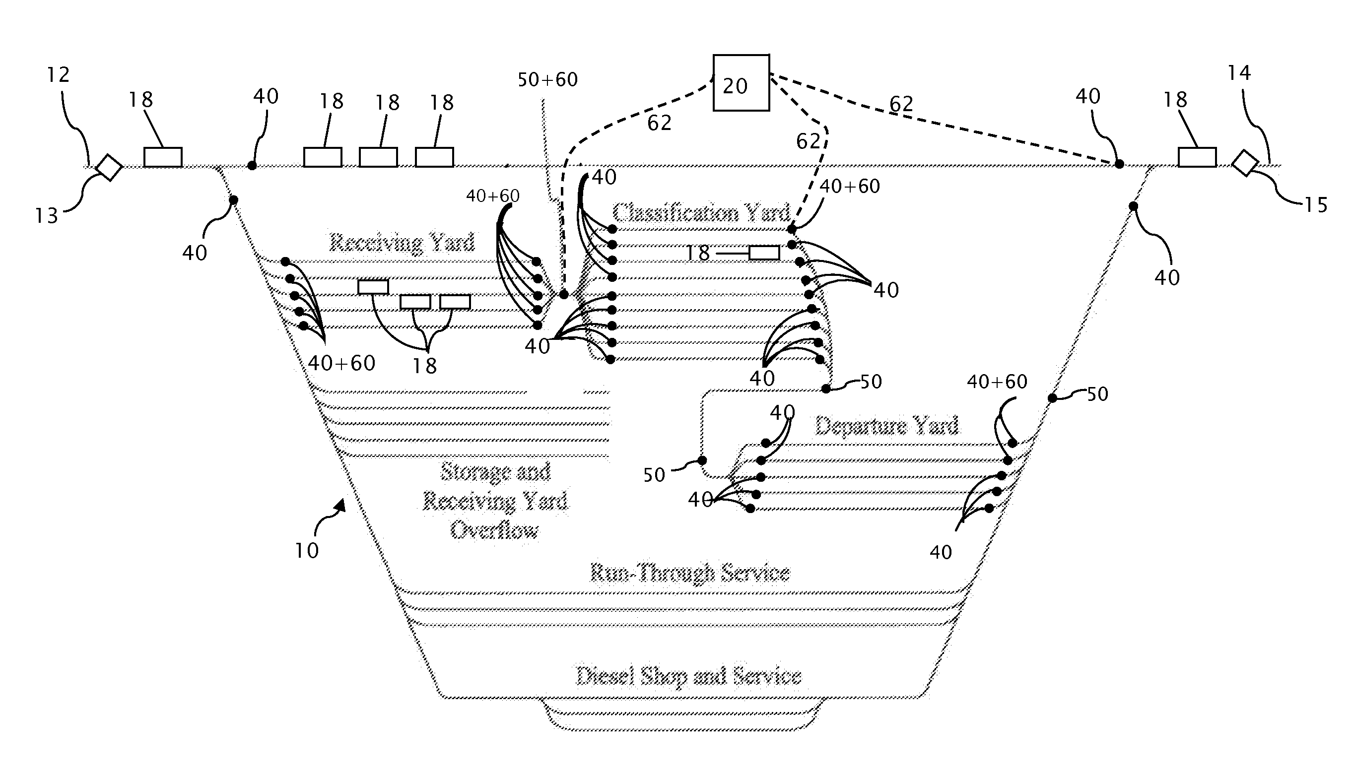 Tracking rolling stock in a controlled area of a railway system