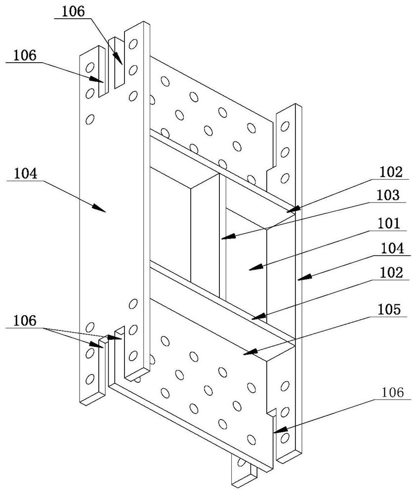 An assembled energy dissipation and shock absorbing device and an assembly method thereof