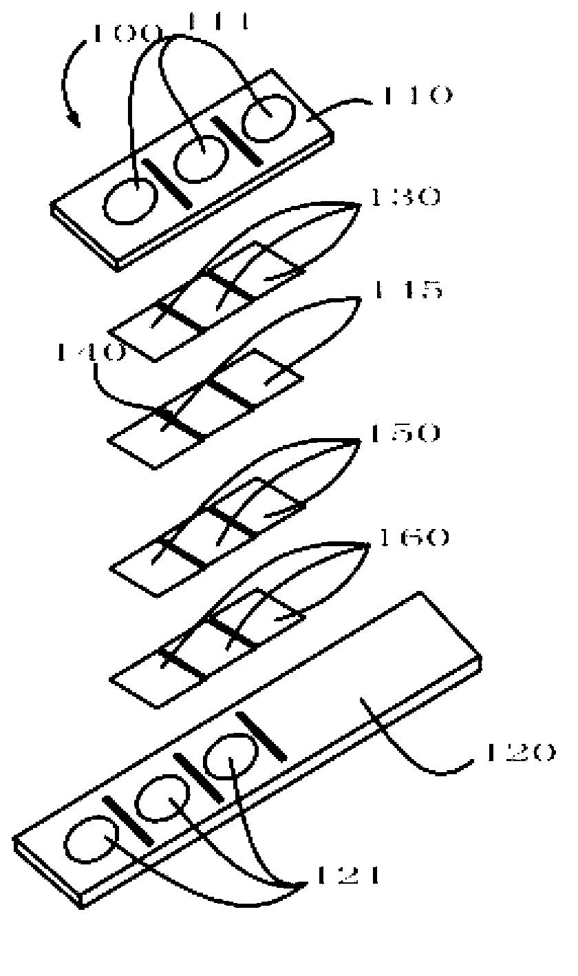 Dry-type biochemical test strip for simultaneously detecting trinomial blood lipid