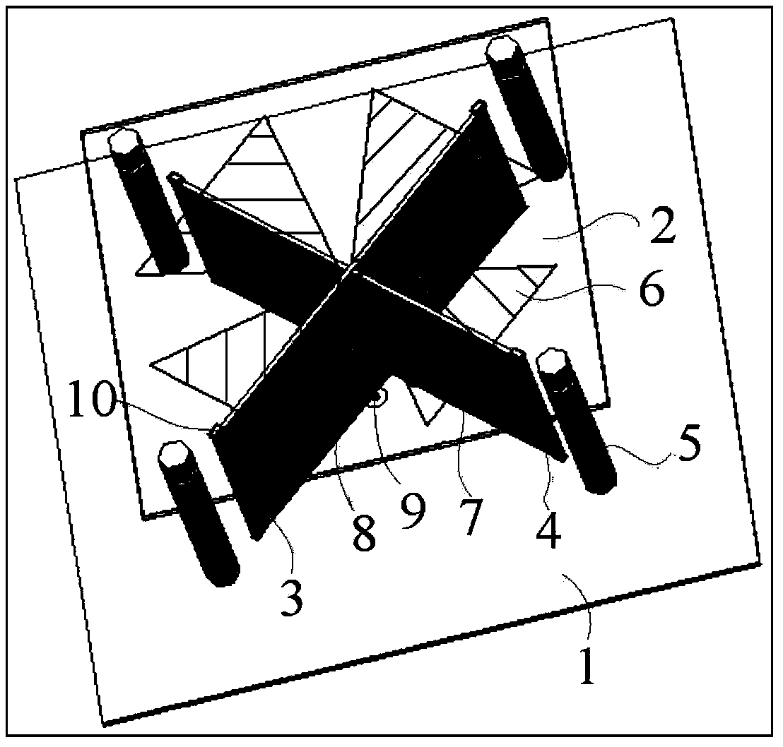 Small-sized highly-insulated broadband dual-polarization printed dipole antenna