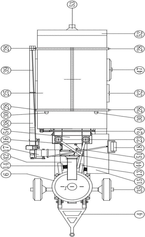 Travelling type grain dewatering and drying machine