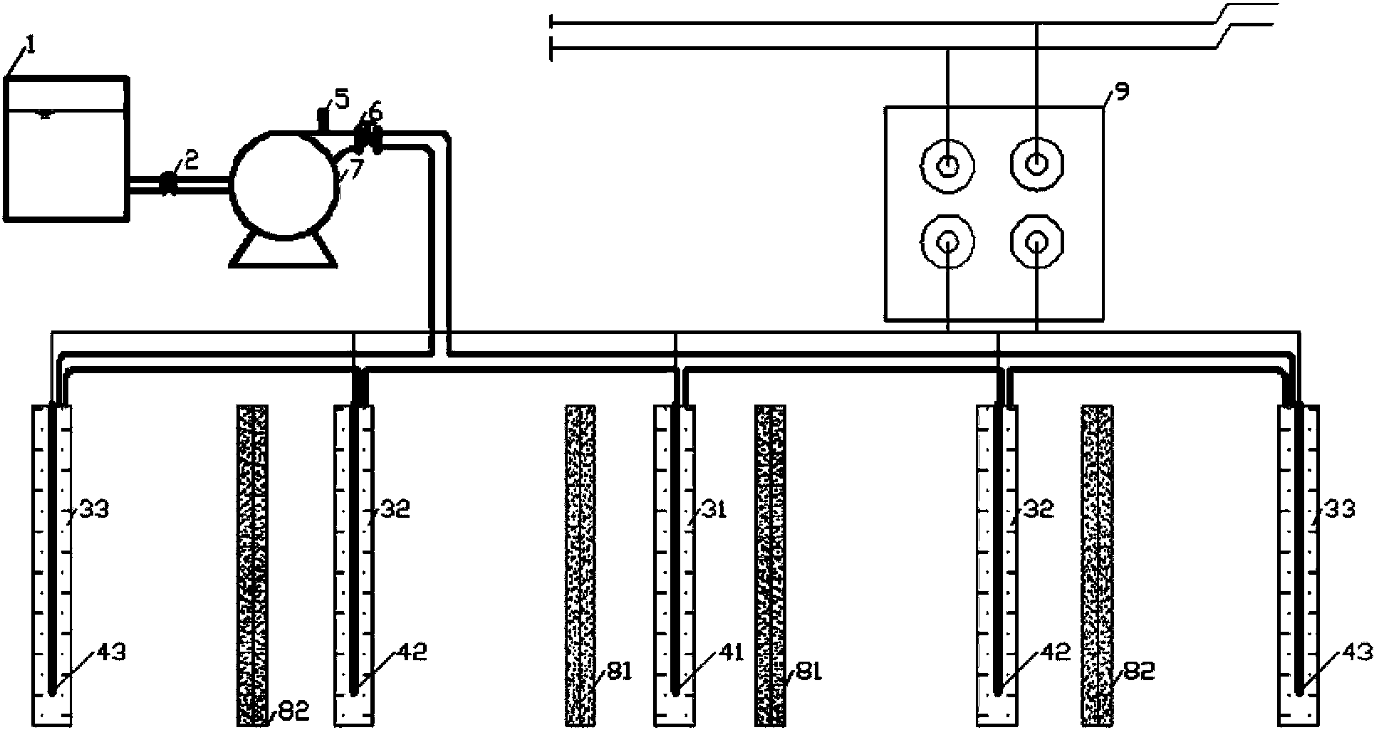 Electric power repairing device and method for cylindrical arrangement electrode