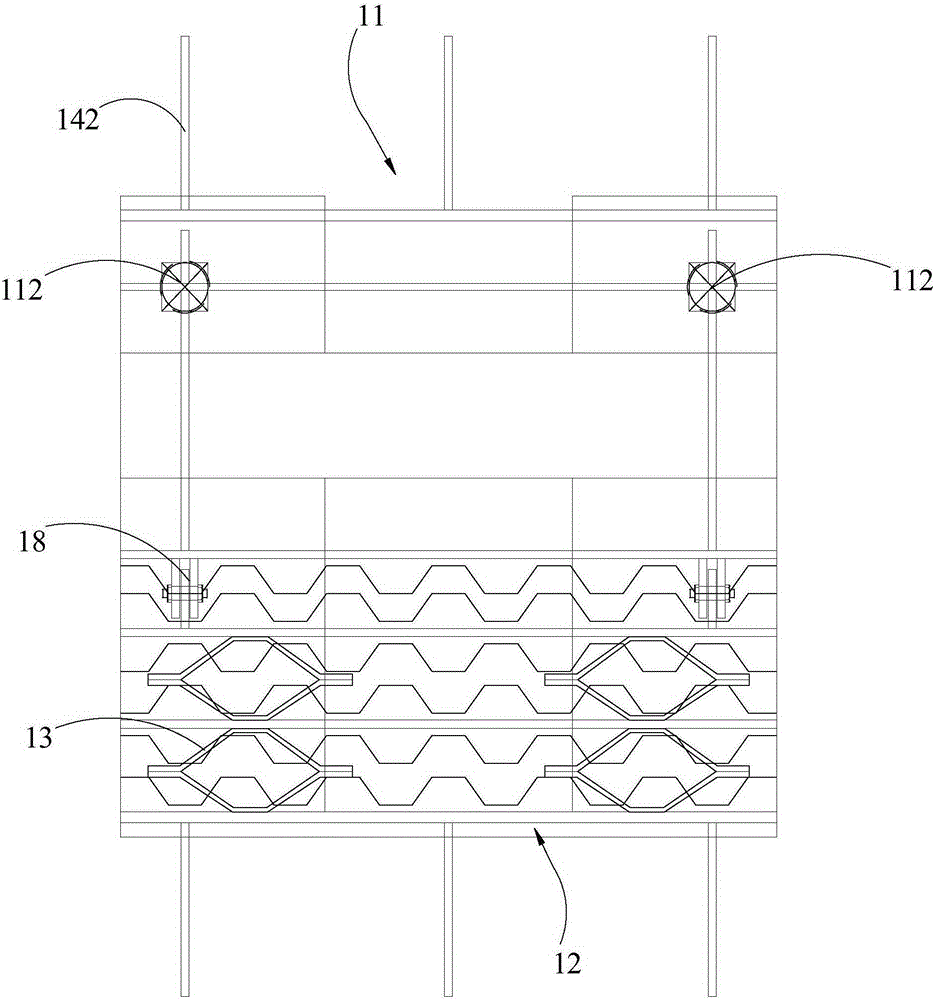 Modular multidirectional displacement telescopic device and bridge