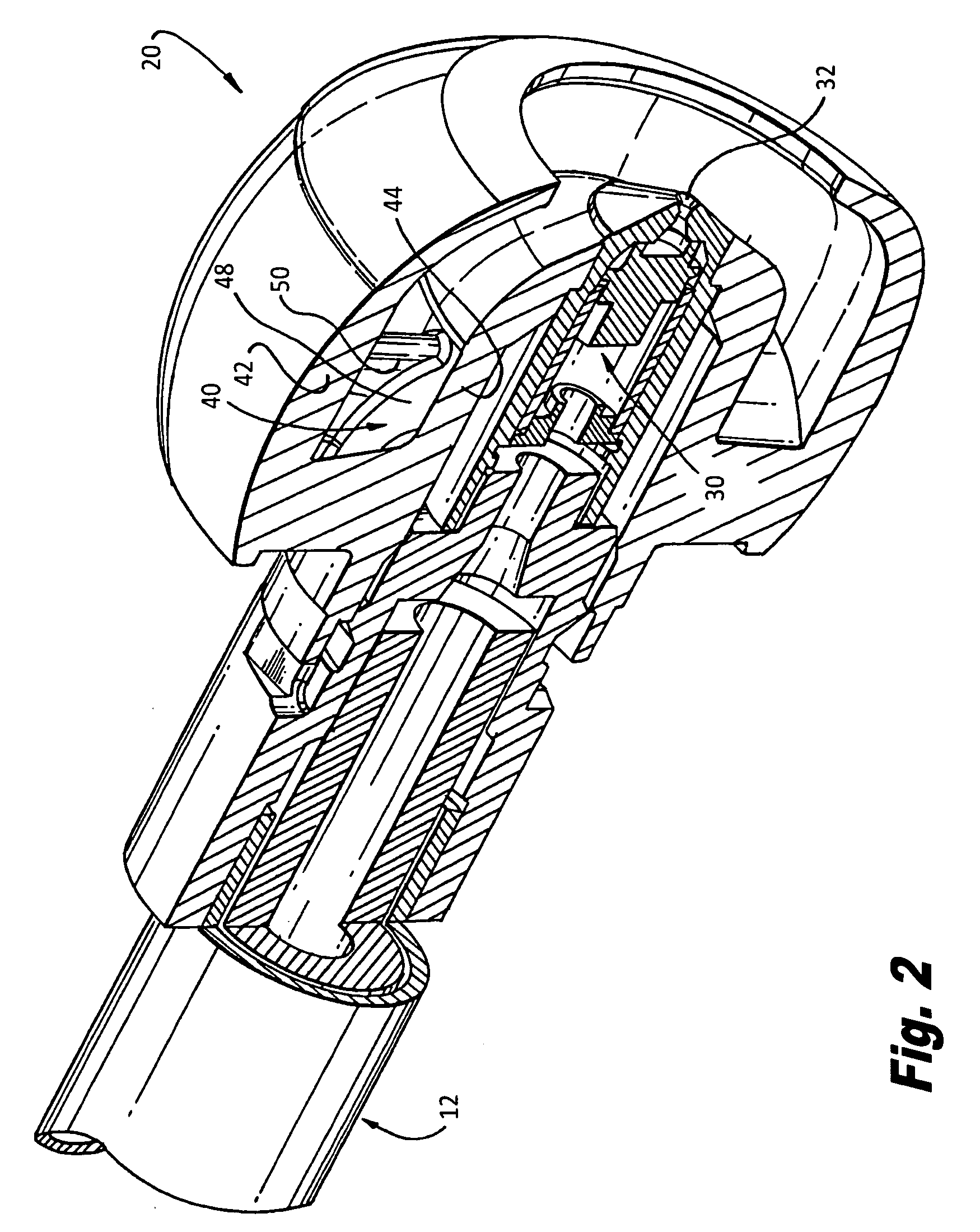 Fuel nozzle having aerodynamically shaped helical turning vanes