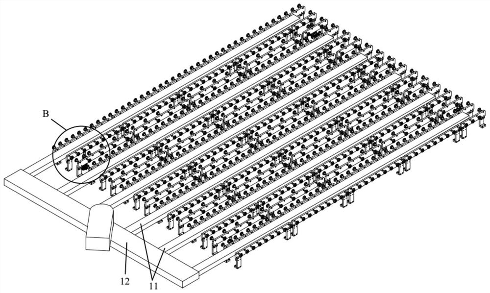 A panel support transmission mechanism