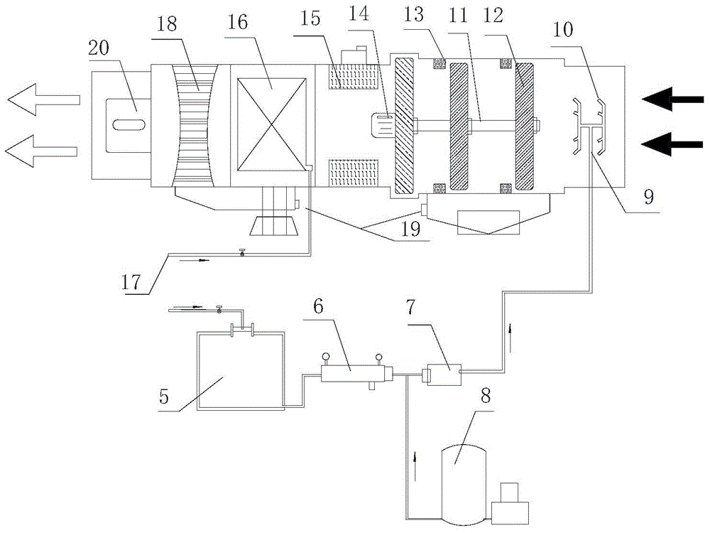 Wet-type dust-capturing wind current cooling device