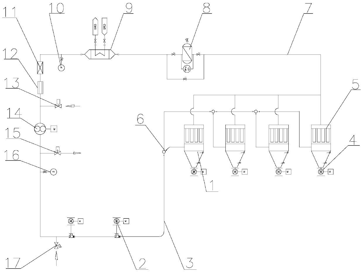 Closed gas flow conveying device for battery-grade lithium hydroxide