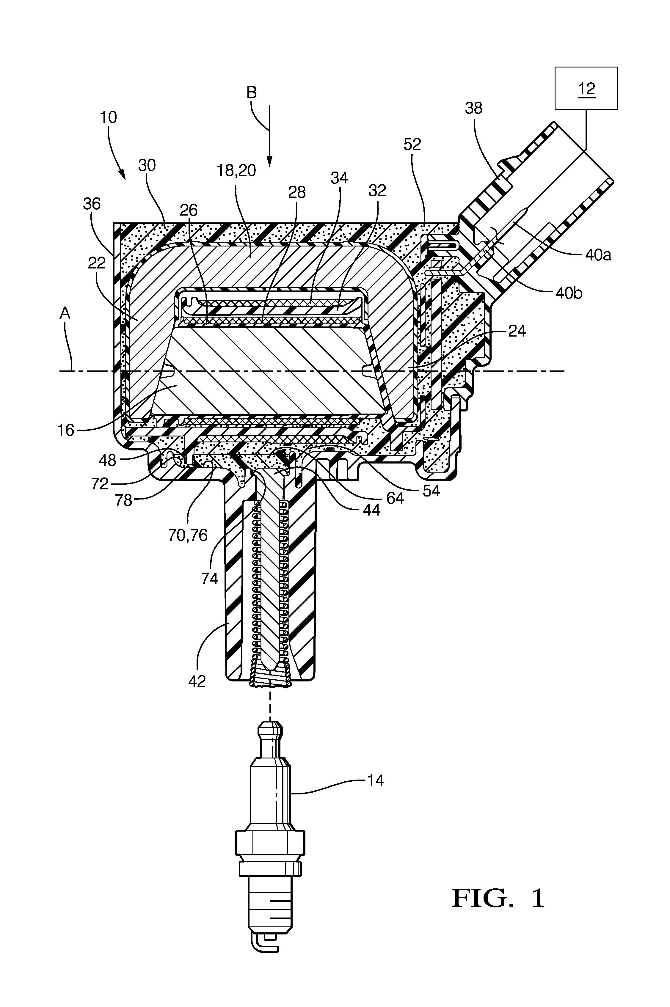 Ignition coil and method of assembly