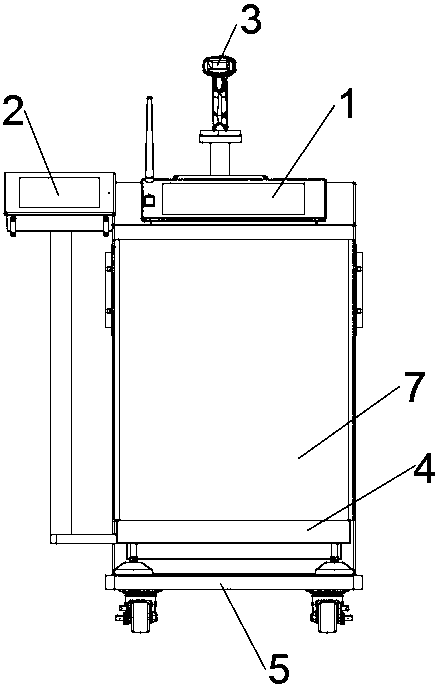 Scanning, weighing and bagging integrated machine and use method