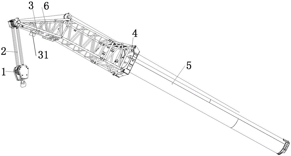 Lifting hook maintaining structure, crane and lifting hook fixing method