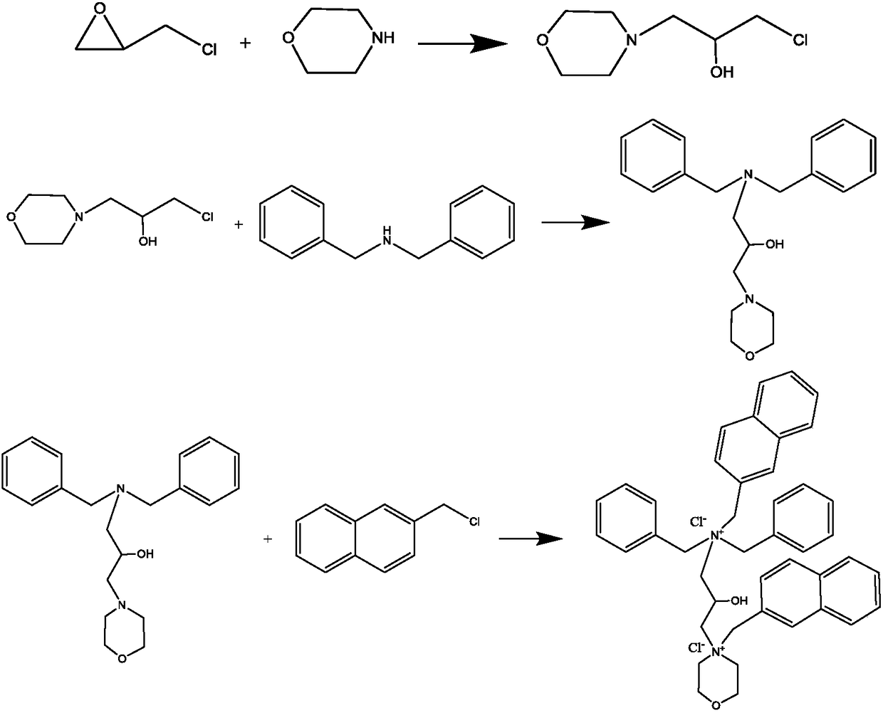 Preparation method and application of dibenzylamine quaternary ammonium salt high-temperature-resistant acidizing corrosion inhibitor