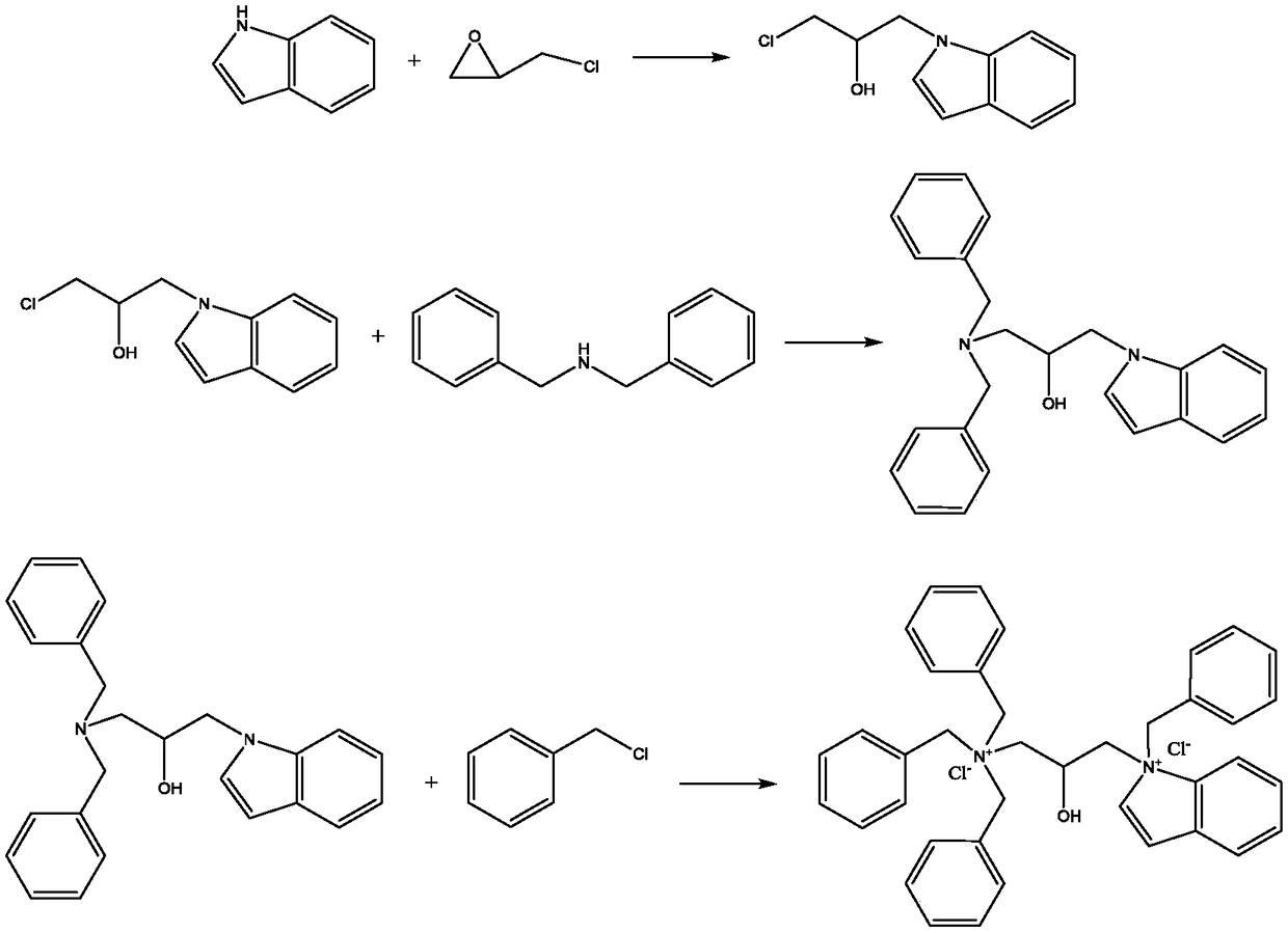 Preparation method and application of dibenzylamine quaternary ammonium salt high-temperature-resistant acidizing corrosion inhibitor