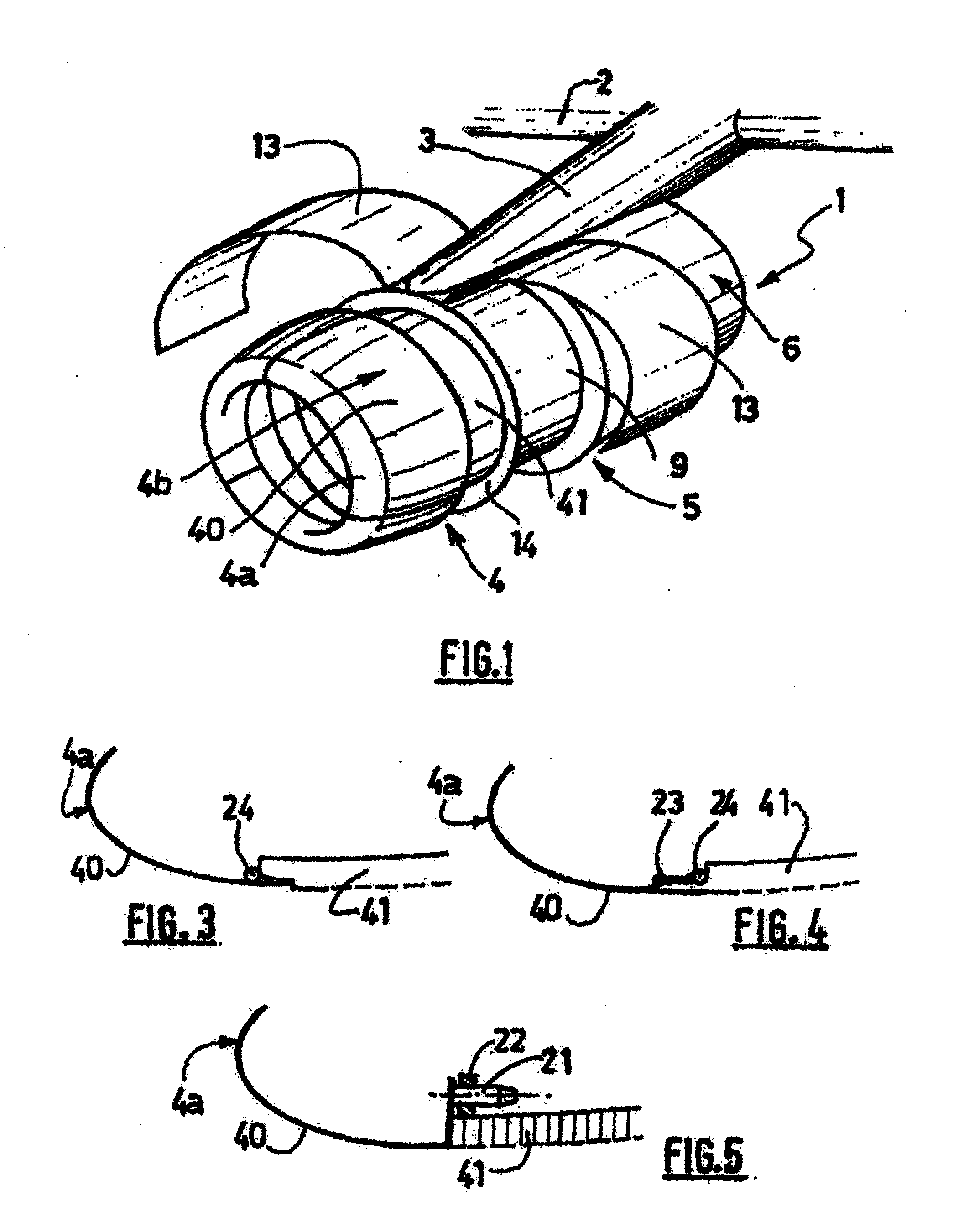 Removable air intake structure for turbojet engine nacelle