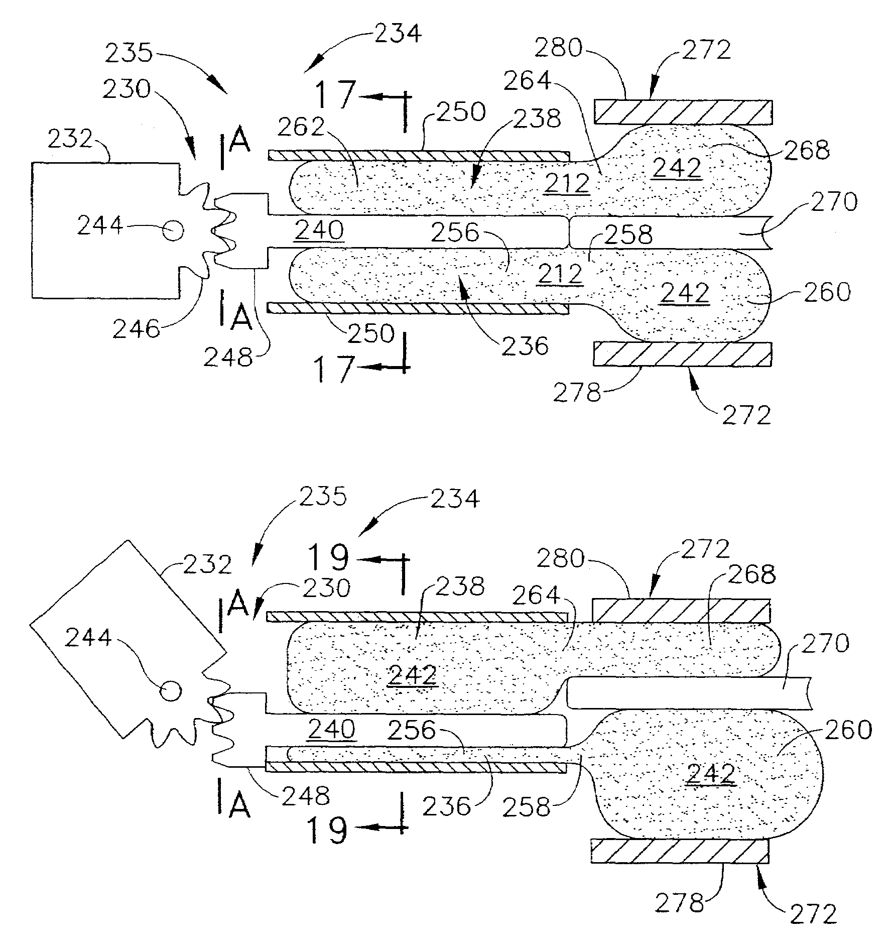 Surgical instrument incorporating a fluid transfer controlled articulation mechanism