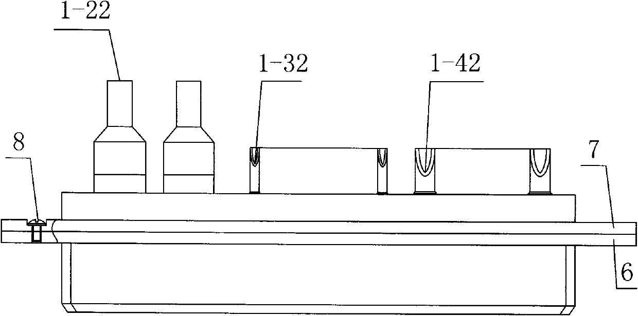 On-site combined type rectangular high-low frequency mixed loading connector