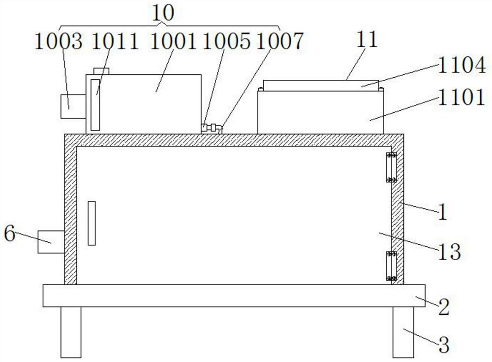 Spraying and drying device for stealth coating of wing of fighter plane