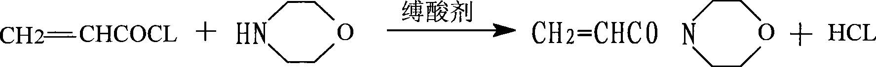 Synthesizing method for preparing N-acryloyl morpholine