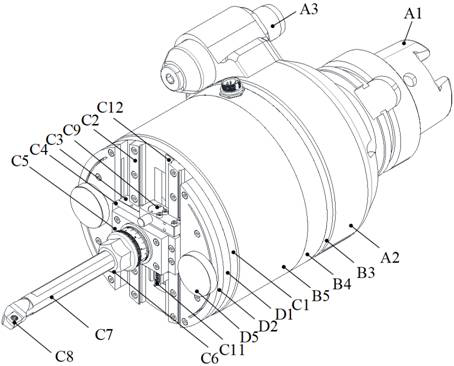 Adjustable boring device