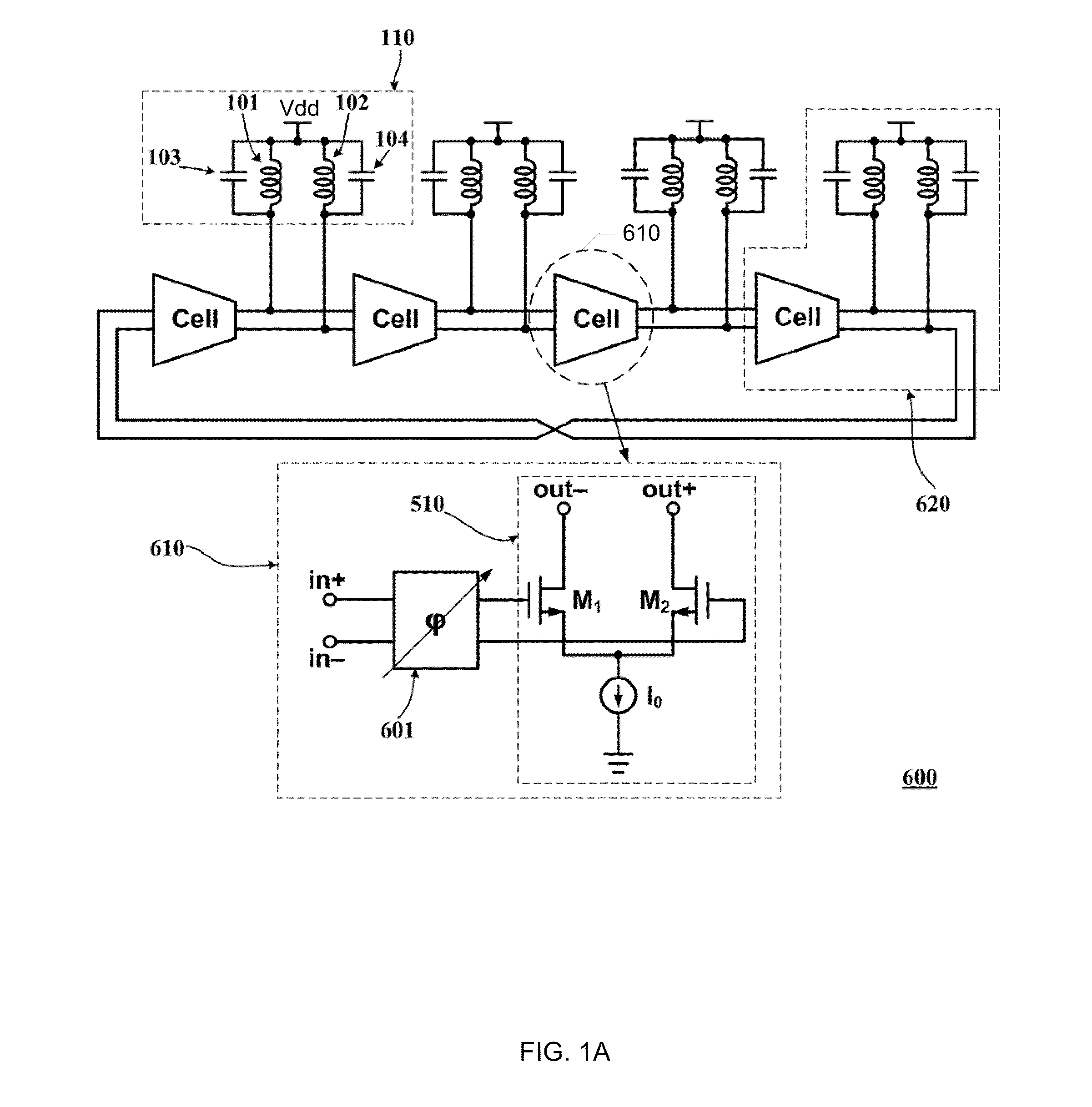 Method and apparatus for tuning frequency of LC-oscillators based on phase-tuning technique