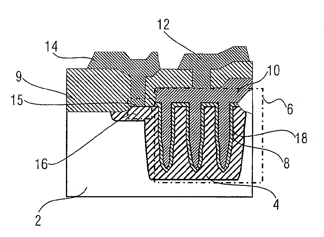 Integrated Snubber Device on a Semiconductor Basis for Switching Load Reduction, Voltage Limitation and/or Oscillation Attenuation