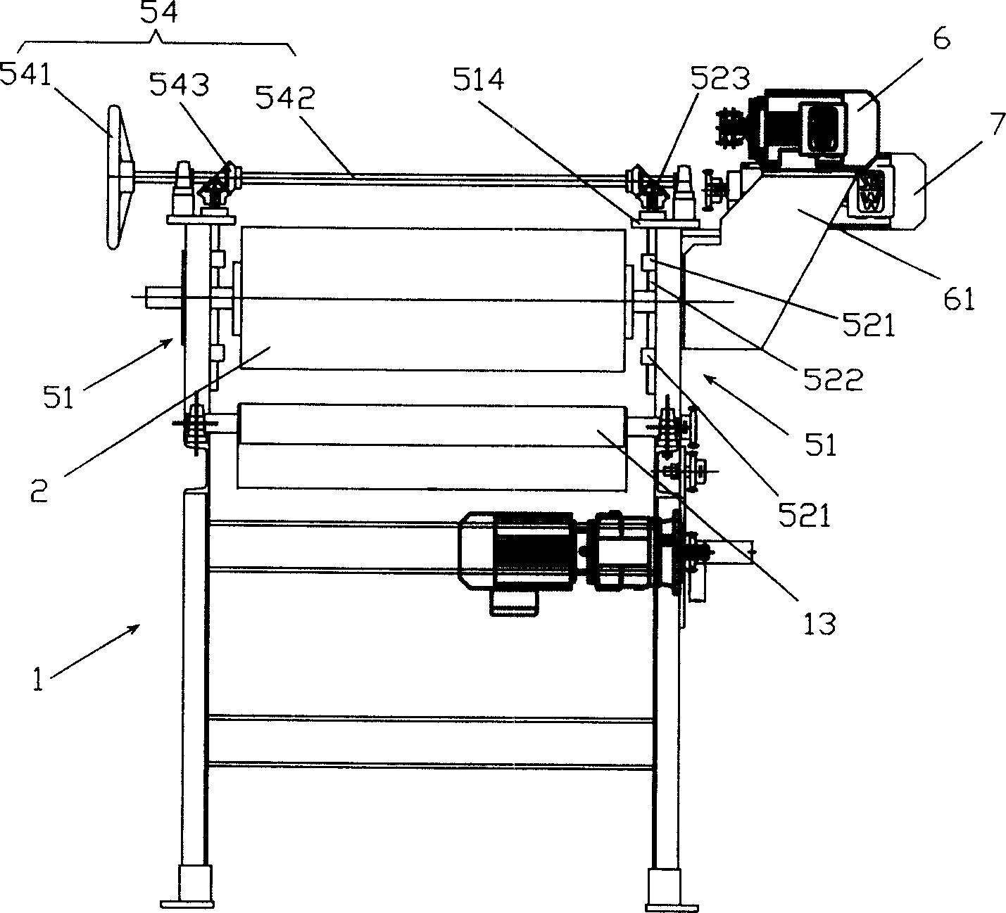 Salient point type plane sheet material surface treating method and equipment thereof