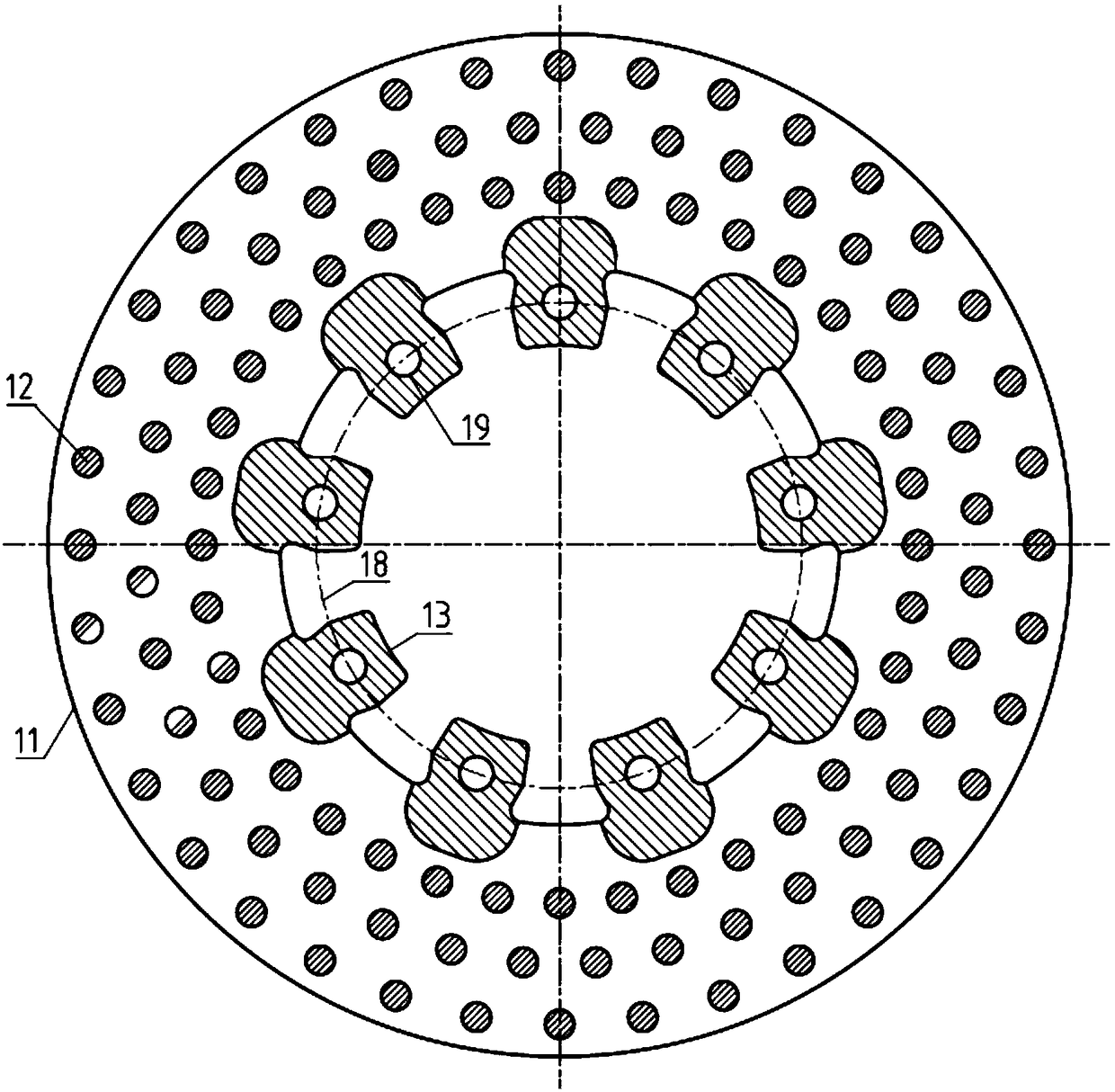 High-speed train shaft-mounted brake disc