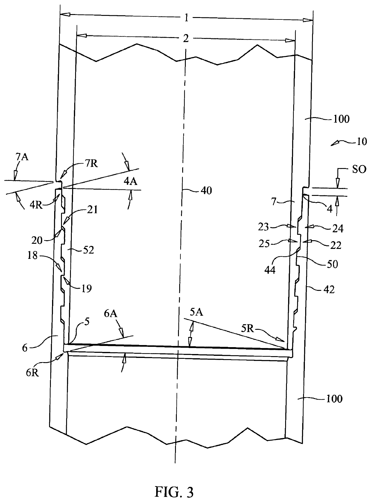 Threaded joint for coupling rods