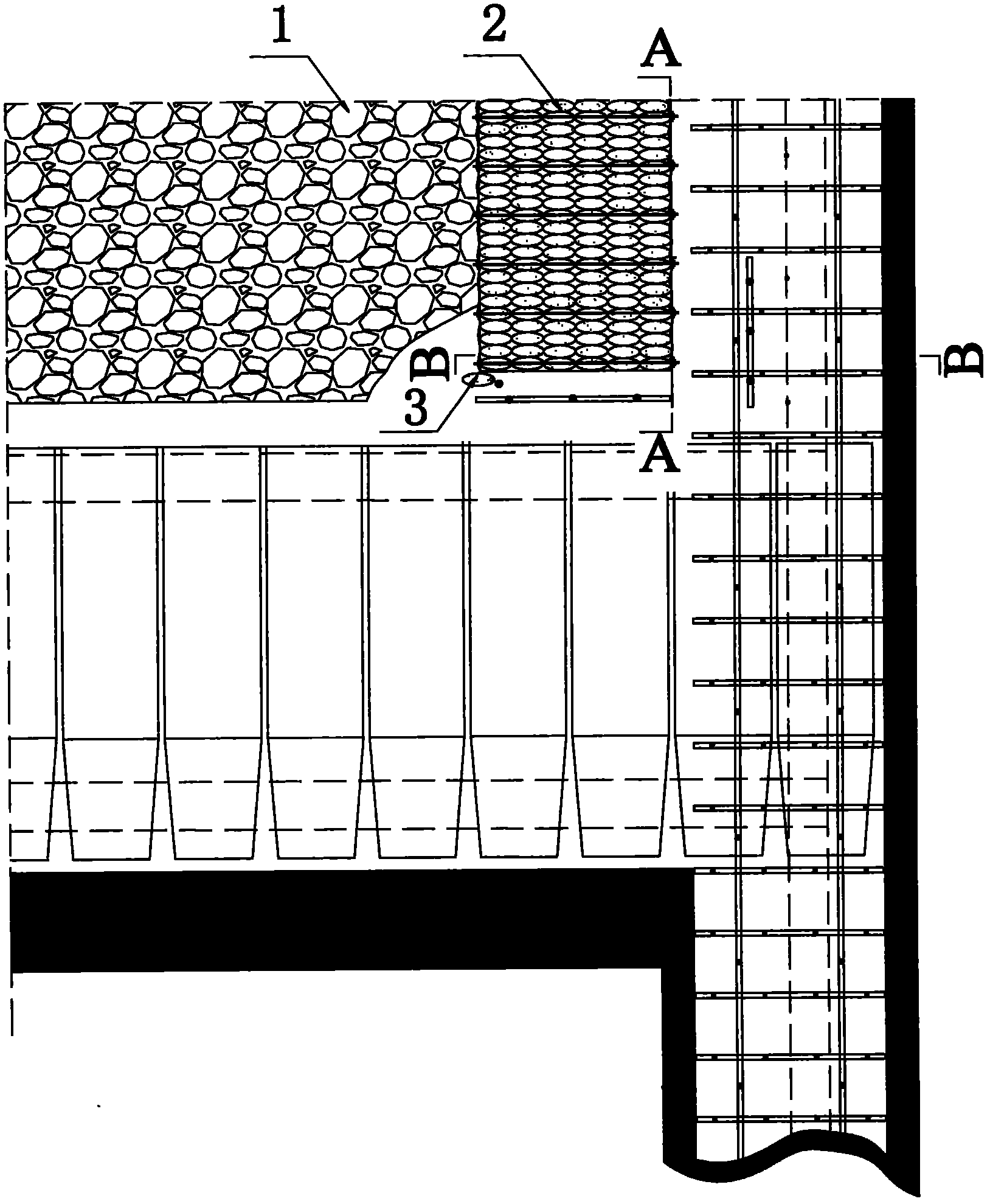 A method of retaining entry along the goaf with solid filling coal mining and building gangue walls