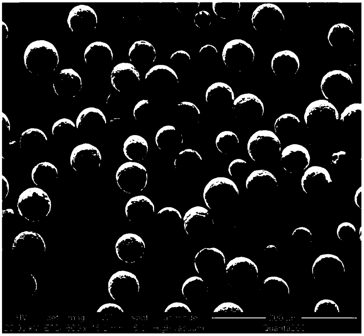 Spherical TiC powder and preparation method thereof