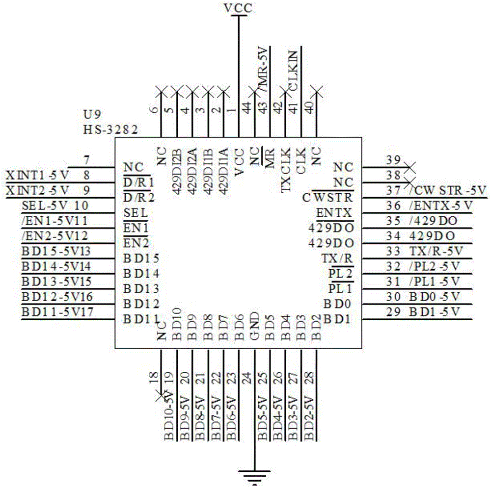 Testing system for aiming at 80C186 architecture interface board