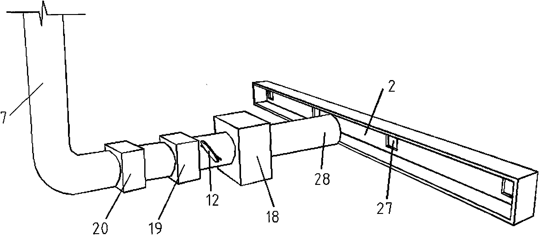 Combustion pool smoke discharging heat recovery and purification system