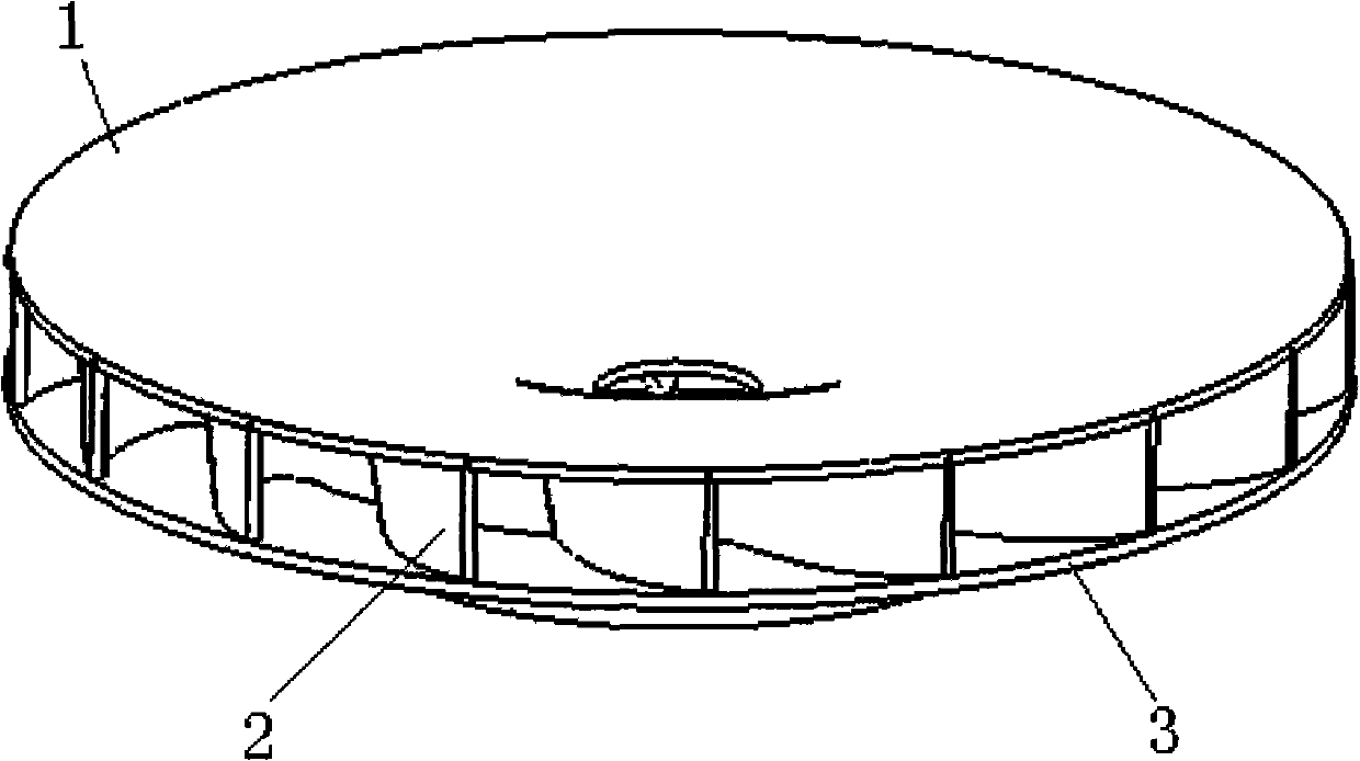 Runner used for direct connection low-speed small-scale mixed-flow turbine of hydrodynamic energy-saving cooling tower