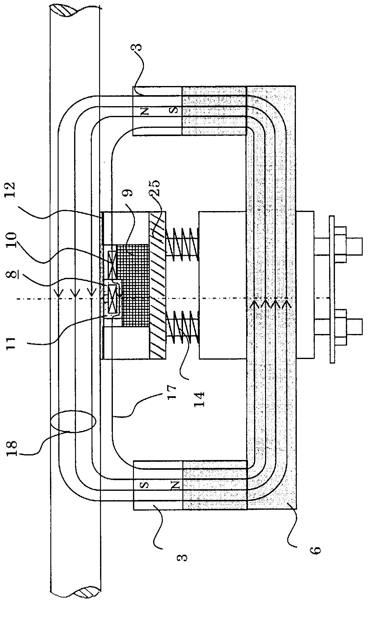 Wire rope flaw detection device