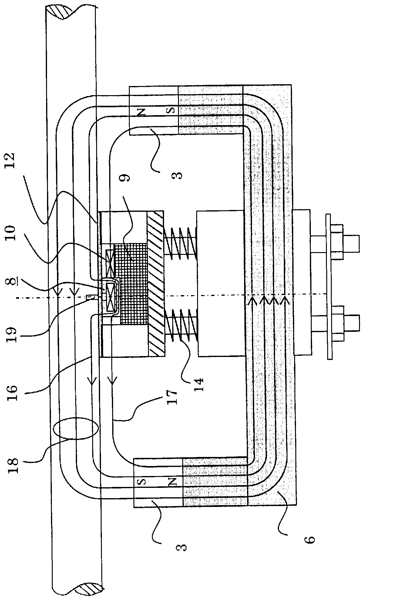 Wire rope flaw detection device