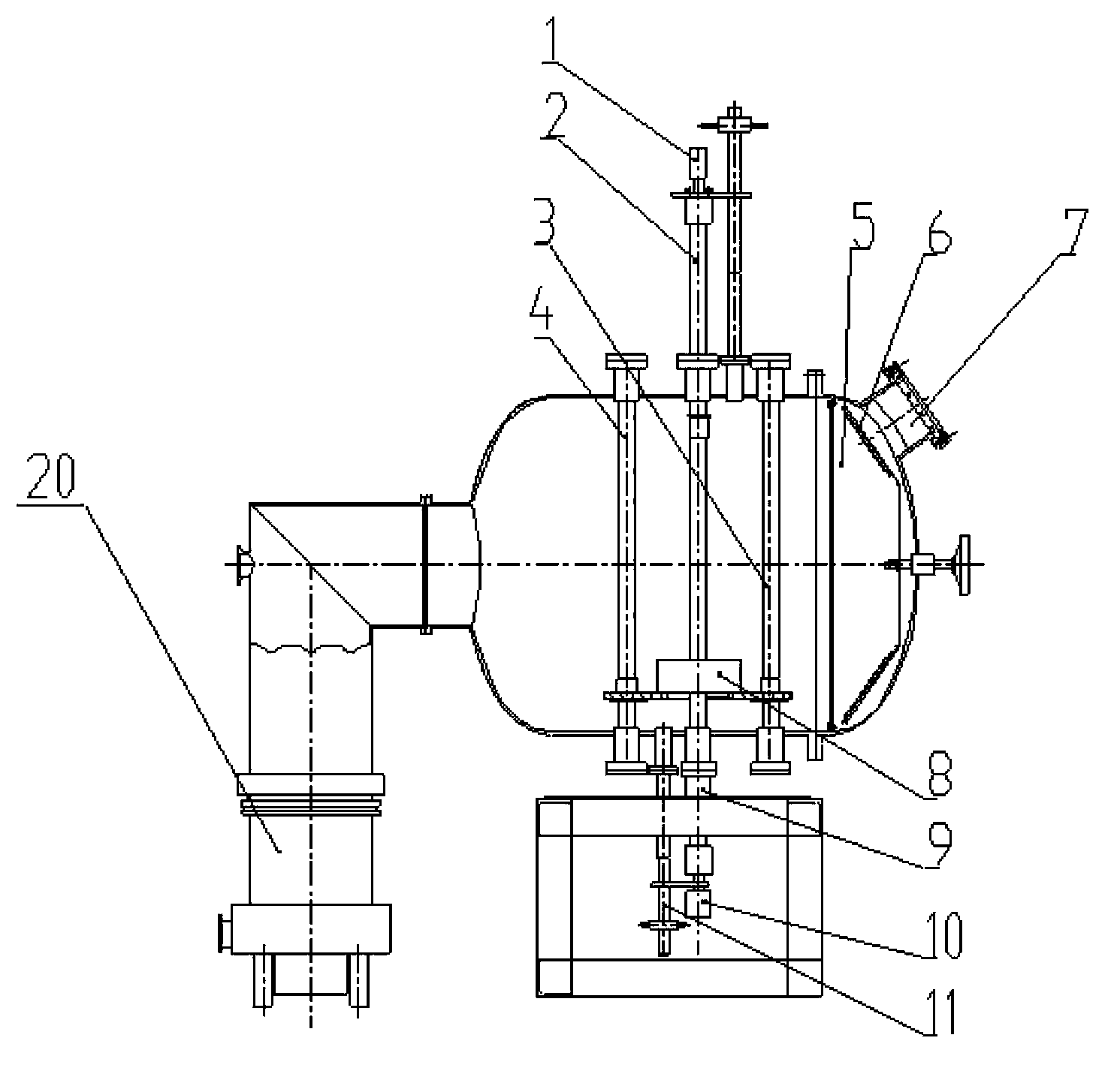 Electron beam zone melting furnace and method for carrying out float zone purification on material