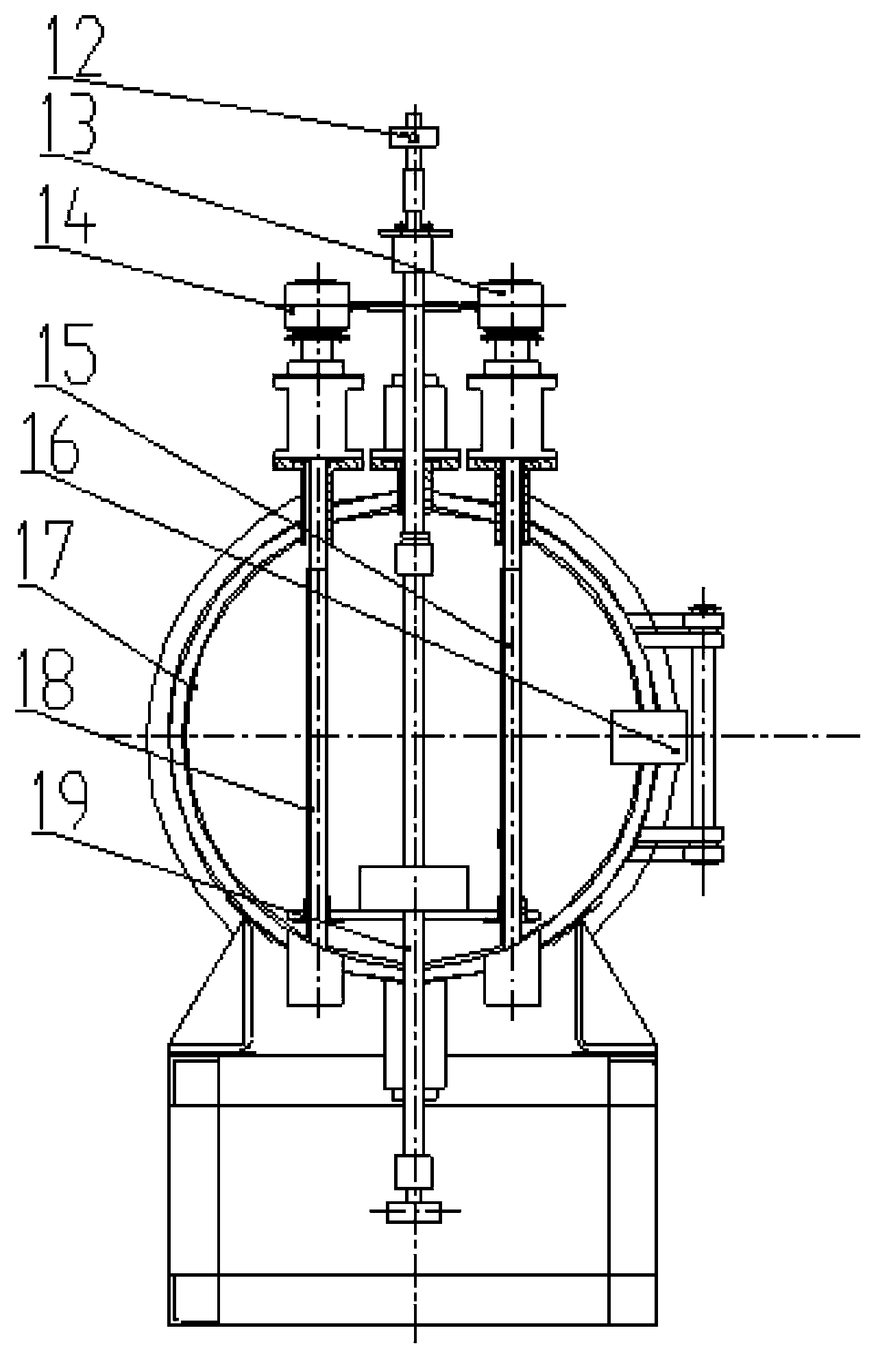 Electron beam zone melting furnace and method for carrying out float zone purification on material