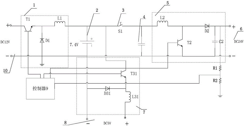 A portable vehicle backup power supply