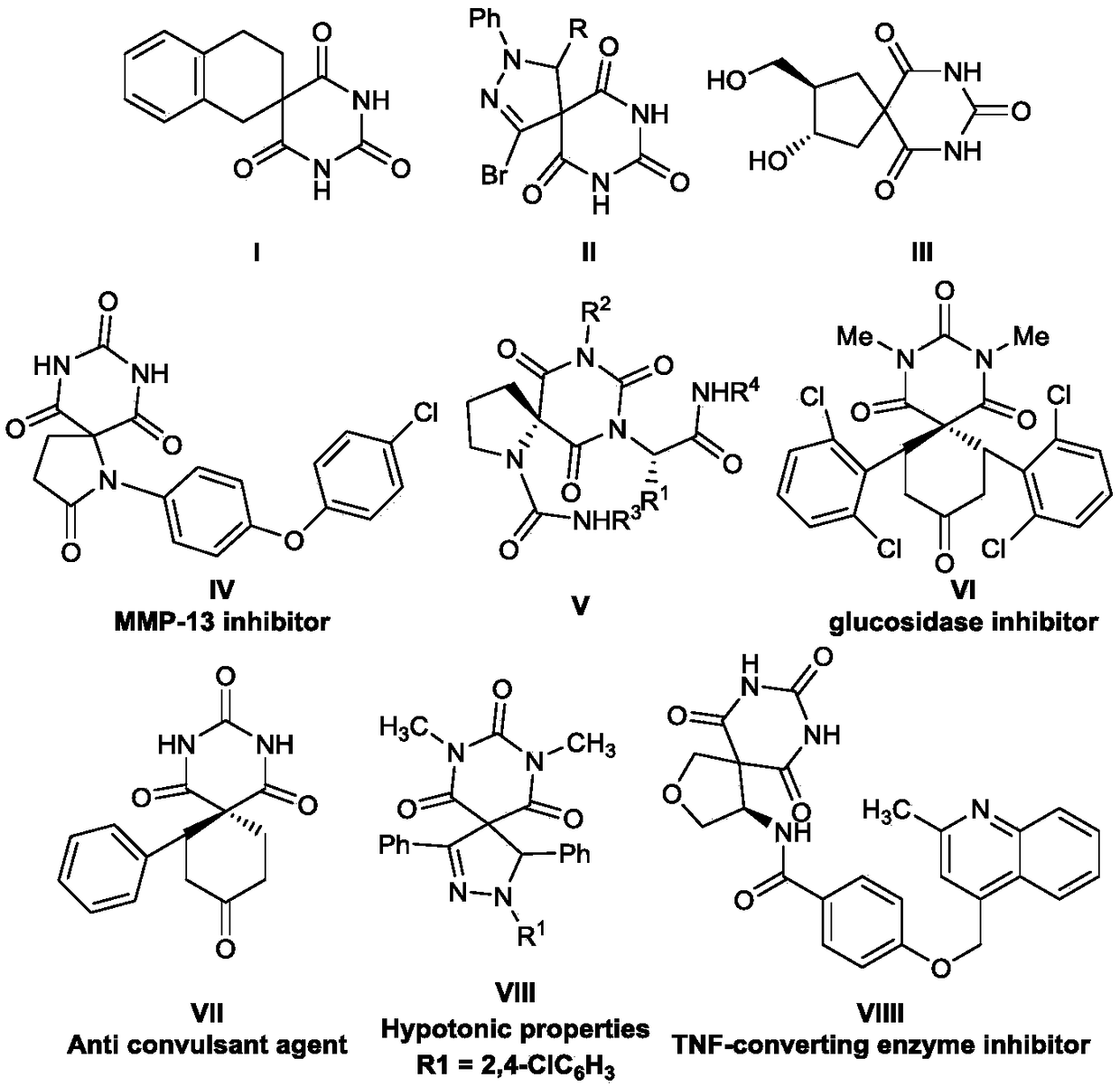 Barbituric acid-cyclohexadiene spiro compound with Boc amino and synthetic method of barbituric acid-cyclohexadiene spiro compound