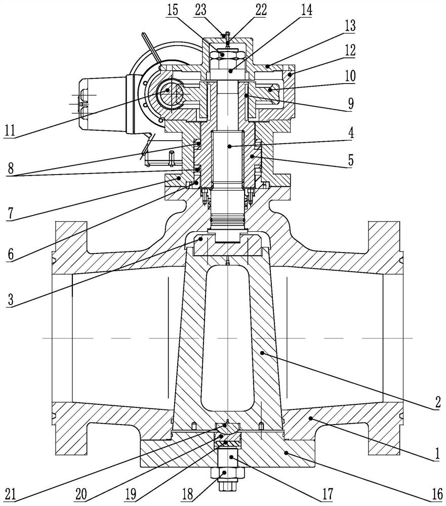 Pressure balance type plug valve and driving device thereof