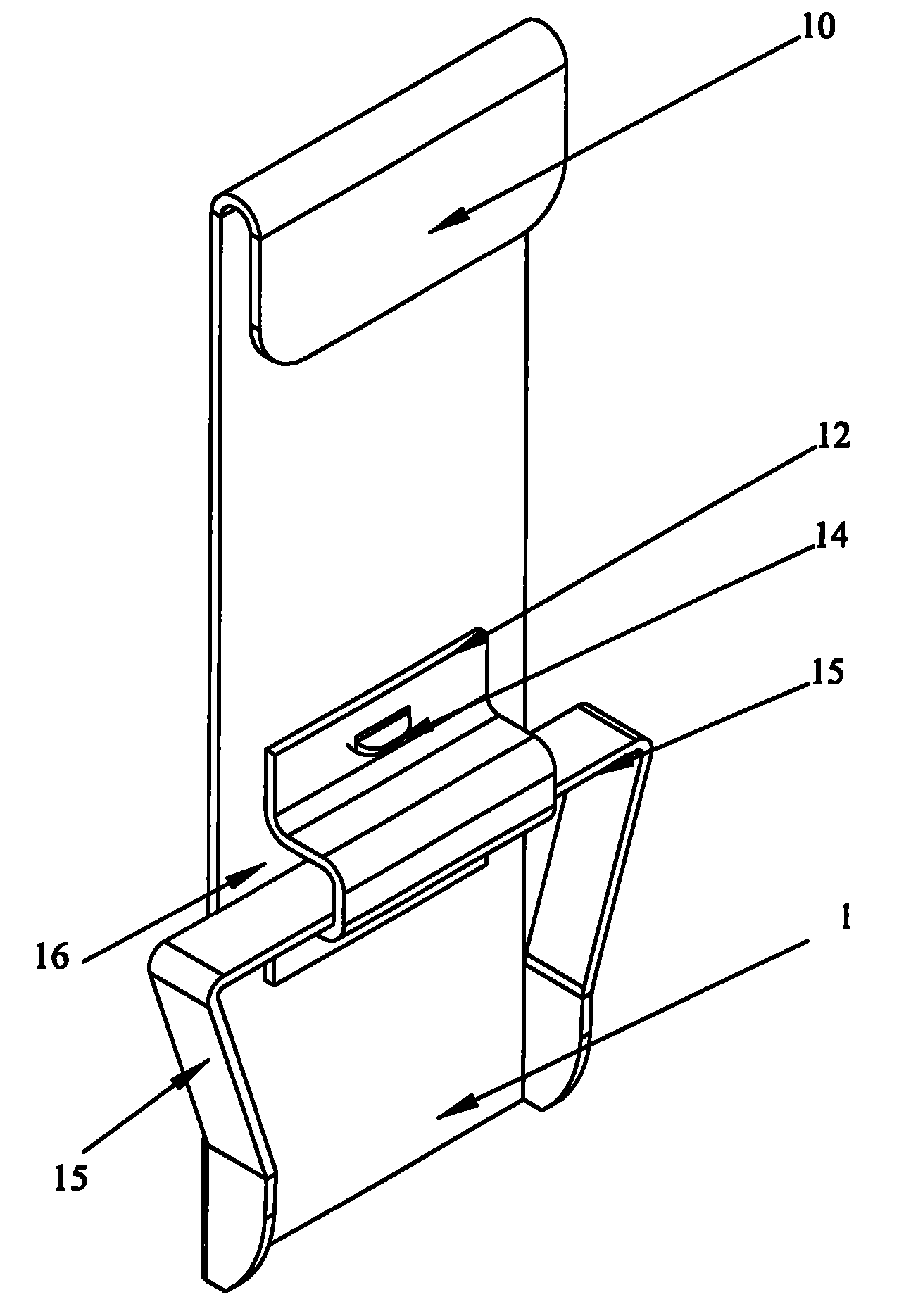 Connecting buckle element between box plates of circulating package box