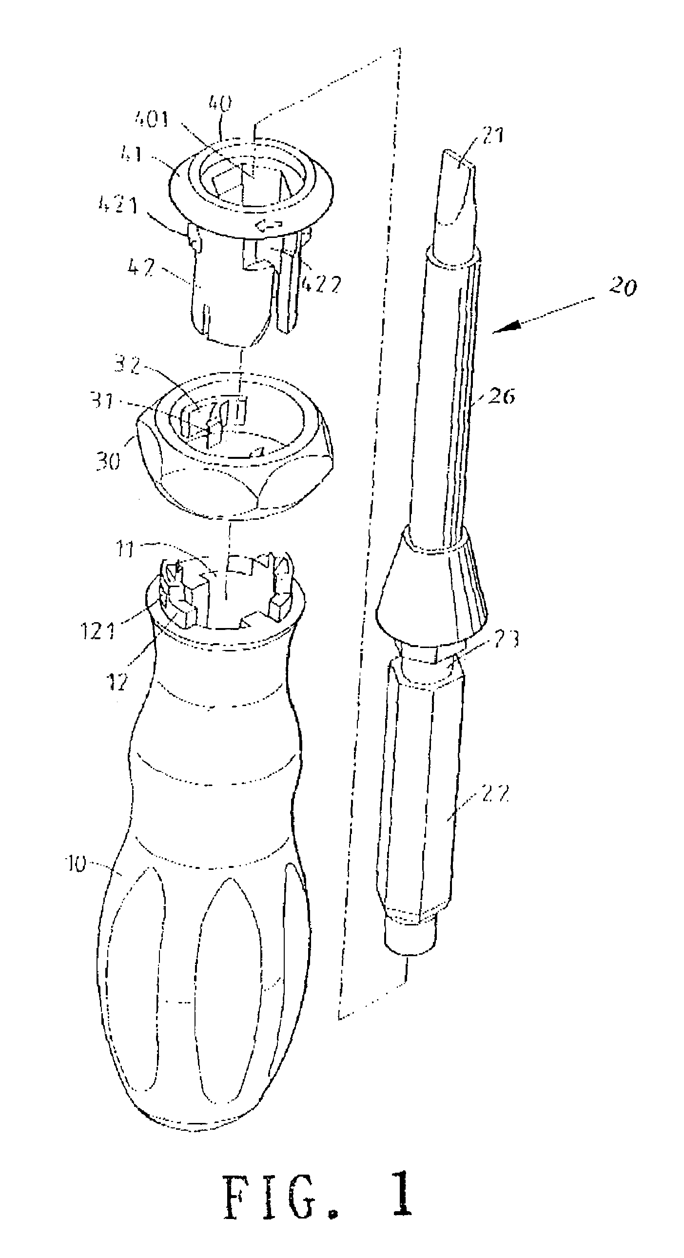 Replacement assembly of handle tool