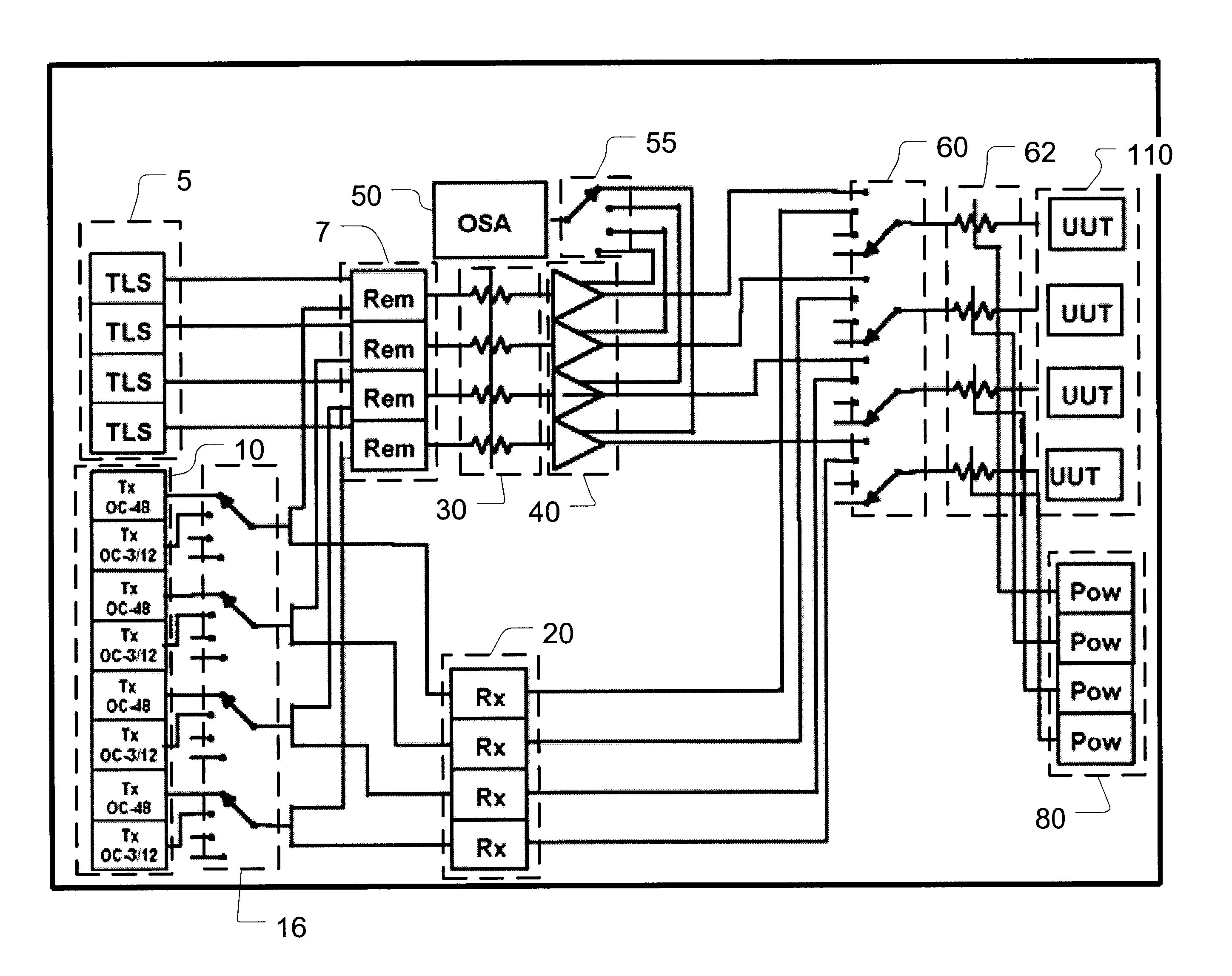 Optical module testing system